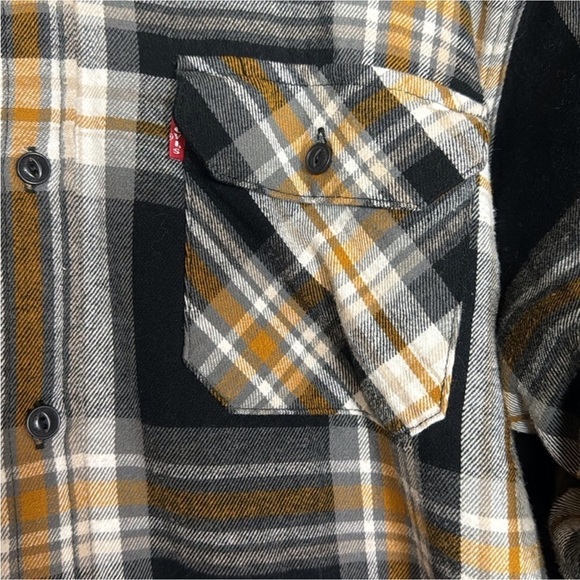 Levi’s plaid flannel shirt / jacket with warm Sherpa lining Size Small - Picture 6 of 11